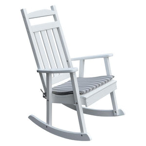 A & L Furniture Poly Classic Porch Rocker Rocker Chair Aruba Blue
