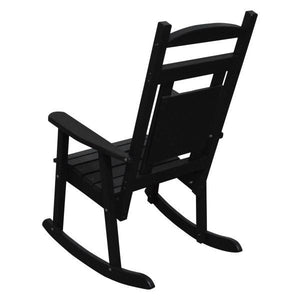 A & L Furniture Poly Classic Rocker with Monogram Rocker Chair A / Black