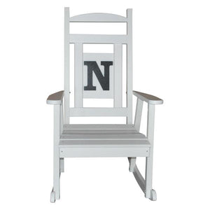 A & L Furniture Poly Classic Rocker with Monogram Rocker Chair A / Black