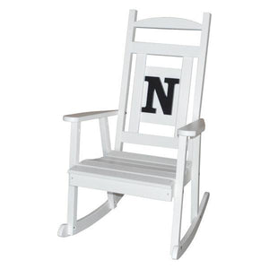 A & L Furniture Poly Classic Rocker with Monogram Rocker Chair A / Black