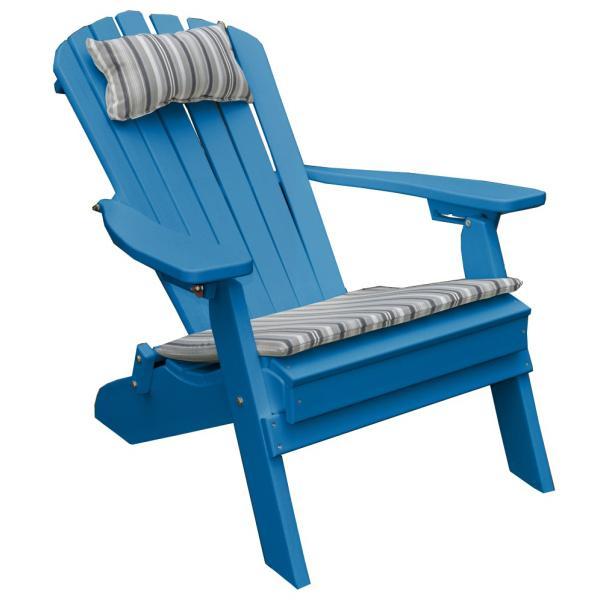 A &amp; L Furniture Poly Folding/Reclining Adirondack Chair Outdoor Chairs Blue