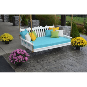 A & L Furniture Poly Royal English Swingbed Porch Swing Beds 4ft / Aruba Blue