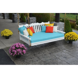 A & L Furniture Poly Royal English Swingbed Porch Swing Beds 4ft / Aruba Blue