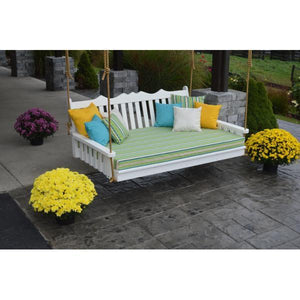 A & L Furniture Poly Royal English Swingbed Porch Swing Beds 4ft / Aruba Blue