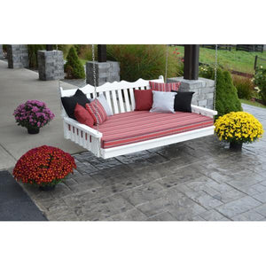 A & L Furniture Poly Royal English Swingbed Porch Swing Beds 4ft / Aruba Blue