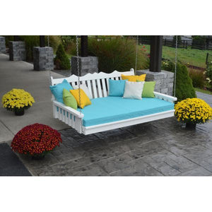 A & L Furniture Poly Royal English Swingbed Porch Swing Beds 4ft / Aruba Blue