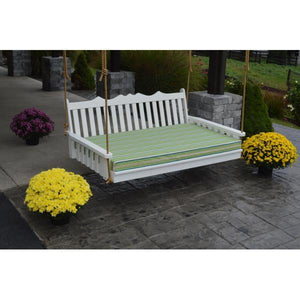 A & L Furniture Poly Royal English Swingbed Porch Swing Beds 4ft / Aruba Blue