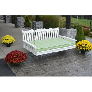 A & L Furniture Poly Royal English Swingbed Porch Swing Beds 4ft / Aruba Blue