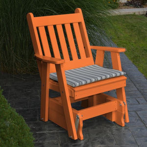 A & L Furniture Poly Traditional English Gliding Chair Outdoor Chairs Aruba Blue