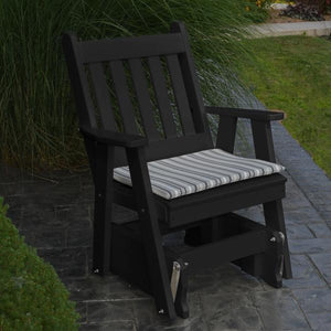 A & L Furniture Poly Traditional English Gliding Chair Outdoor Chairs Aruba Blue