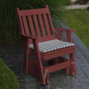 A & L Furniture Poly Traditional English Gliding Chair Outdoor Chairs Aruba Blue