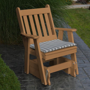 A & L Furniture Poly Traditional English Gliding Chair Outdoor Chairs Aruba Blue