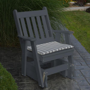 A & L Furniture Poly Traditional English Gliding Chair Outdoor Chairs Aruba Blue