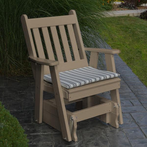 A & L Furniture Poly Traditional English Gliding Chair Outdoor Chairs Aruba Blue