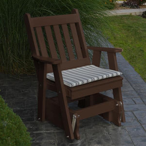 A & L Furniture Poly Traditional English Gliding Chair Outdoor Chairs Aruba Blue