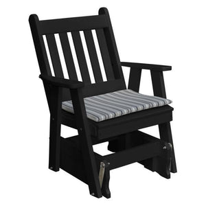 A & L Furniture Poly Traditional English Gliding Chair Outdoor Chairs Black