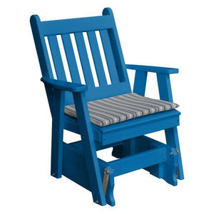 A & L Furniture Poly Traditional English Gliding Chair Outdoor Chairs Blue