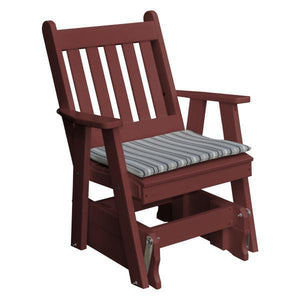 A & L Furniture Poly Traditional English Gliding Chair Outdoor Chairs Cherrywood