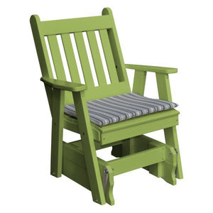 A & L Furniture Poly Traditional English Gliding Chair Outdoor Chairs Tropical Lime