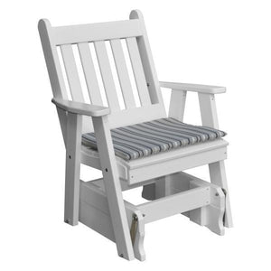 A & L Furniture Poly Traditional English Gliding Chair Outdoor Chairs White