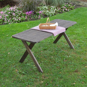 A & L Furniture Pressure Treated Pine Crossleg Table Outdoor Tables 4ft / Unfinished / No