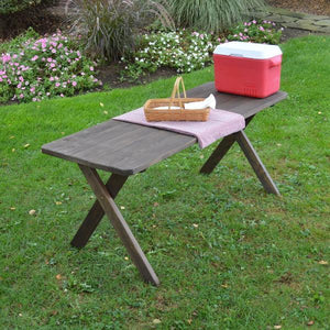 A & L Furniture Pressure Treated Pine Crossleg Table Outdoor Tables 4ft / Unfinished / No