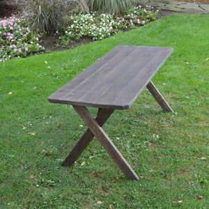 A & L Furniture Pressure Treated Pine Crossleg Table Outdoor Tables 4ft / Unfinished / No