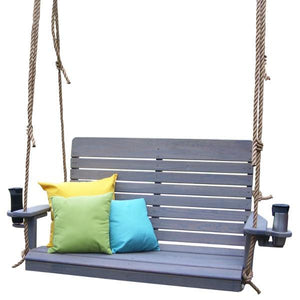 A & L Furniture Pressure Treated Pine Highback Porch Swing Porch Swings 4ft / Unfinished