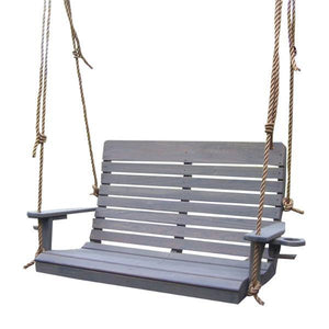 A & L Furniture Pressure Treated Pine Highback Porch Swing Porch Swings 4ft / Unfinished