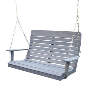 A & L Furniture Pressure Treated Pine Highback Porch Swing Porch Swings 4ft / Unfinished