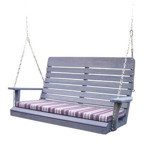 A & L Furniture Pressure Treated Pine Highback Porch Swing Porch Swings 4ft / Unfinished
