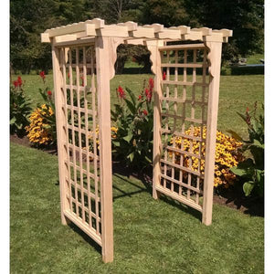 A & L Furniture Pressure Treated Yellow Pine Lexington Arbor Porch Swing Stands 4ft / Unfinished