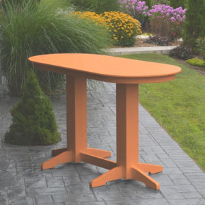A & L Furniture Recycled Plastic Oval Bar Table Bar Table 6ft / bright orange details