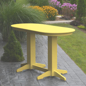 A & L Furniture Recycled Plastic Oval Bar Table Bar Table 6ft / lemon yellow details