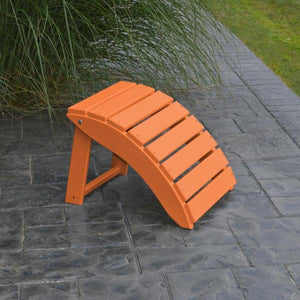 A & L Furniture Recycled Plastic Poly Folding Ottoman Ottoman Aruba Blue