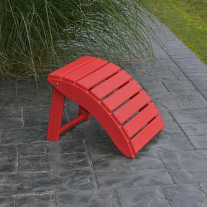 A & L Furniture Recycled Plastic Poly Folding Ottoman Ottoman Aruba Blue