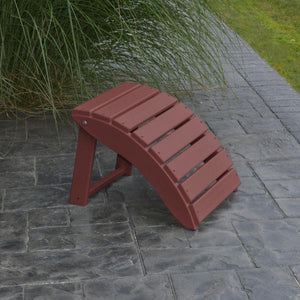 A & L Furniture Recycled Plastic Poly Folding Ottoman Ottoman Aruba Blue