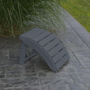 A & L Furniture Recycled Plastic Poly Folding Ottoman Ottoman Aruba Blue