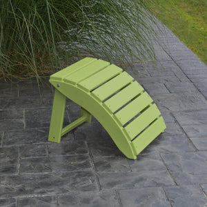 A & L Furniture Recycled Plastic Poly Folding Ottoman Ottoman Aruba Blue