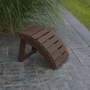 A & L Furniture Recycled Plastic Poly Folding Ottoman Ottoman Aruba Blue