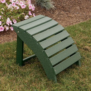 A & L Furniture Recycled Plastic Poly Folding Ottoman Ottoman Aruba Blue