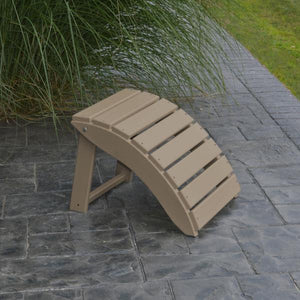 A & L Furniture Recycled Plastic Poly Folding Ottoman Ottoman Aruba Blue