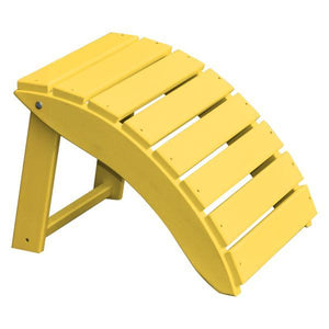 A & L Furniture Recycled Plastic Poly Folding Ottoman Ottoman Lemon Yellow