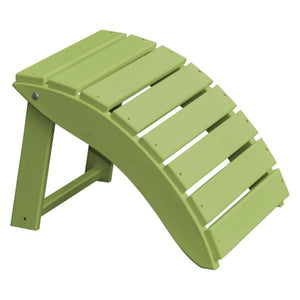 A & L Furniture Recycled Plastic Poly Folding Ottoman Ottoman Tropical Lime
