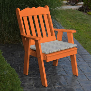 A & L Furniture Recycled Plastic Poly Royal English Chair Outdoor Chairs Aruba Blue