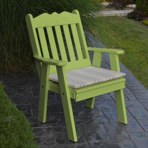 A & L Furniture Recycled Plastic Poly Royal English Chair Outdoor Chairs Aruba Blue