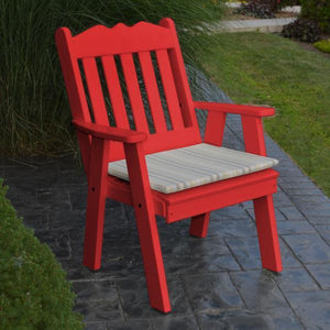 A & L Furniture Recycled Plastic Poly Royal English Chair Outdoor Chairs Aruba Blue