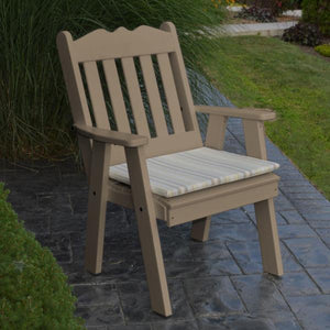 A & L Furniture Recycled Plastic Poly Royal English Chair Outdoor Chairs Aruba Blue