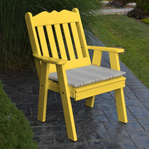 A & L Furniture Recycled Plastic Poly Royal English Chair Outdoor Chairs Aruba Blue