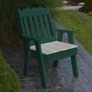 A & L Furniture Recycled Plastic Poly Royal English Chair Outdoor Chairs Aruba Blue